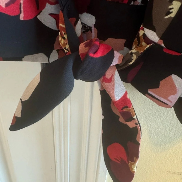 Madewell Floral Wrap Shirt Tie Front Sz L - Picture 5 of 10